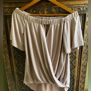 Vine & Love Off Shoulder Wrap Top SMALL